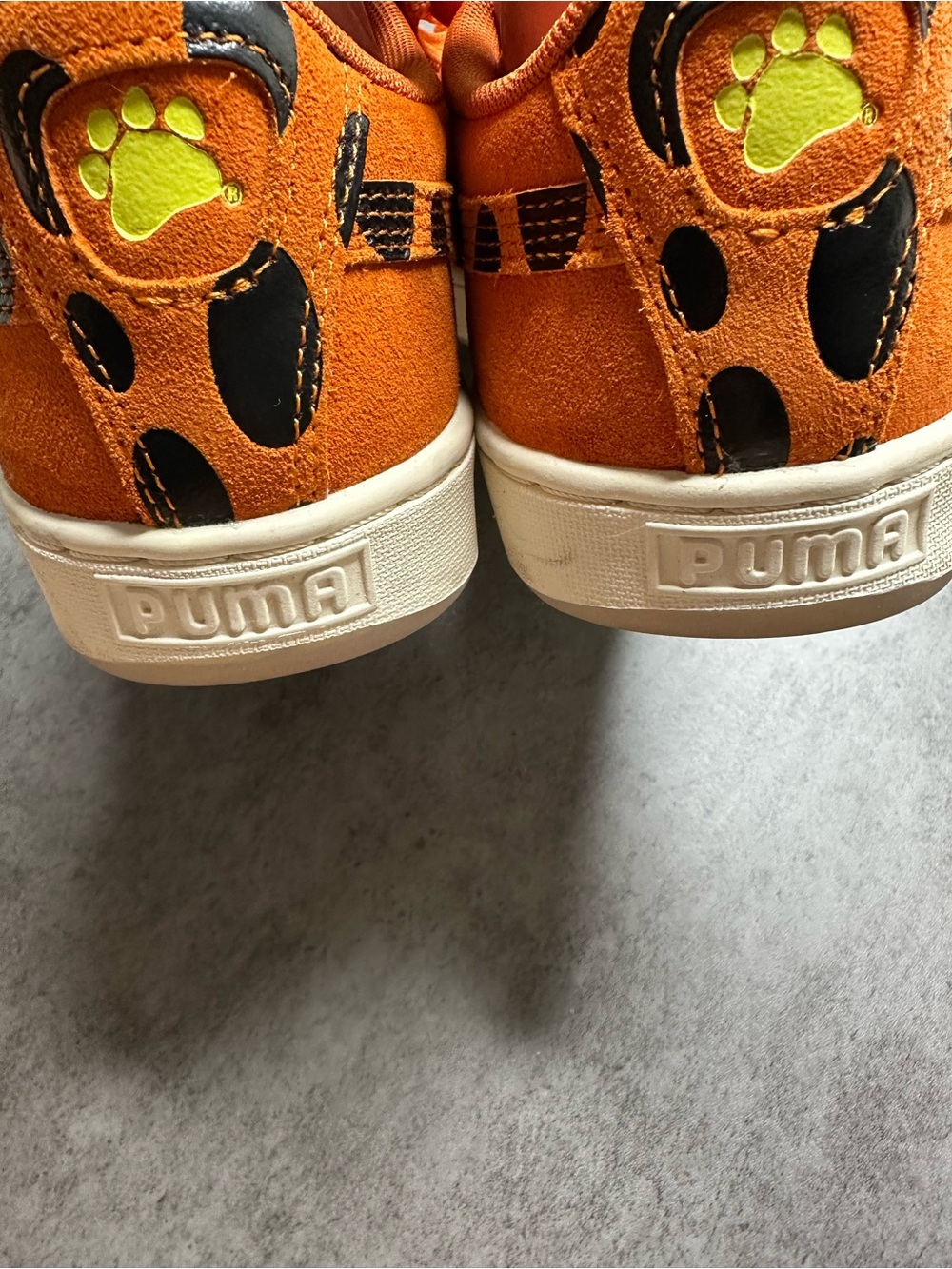 Puma Orange Suede Cheetah-Print Low-Top Sneakers - Picture 7 of 12